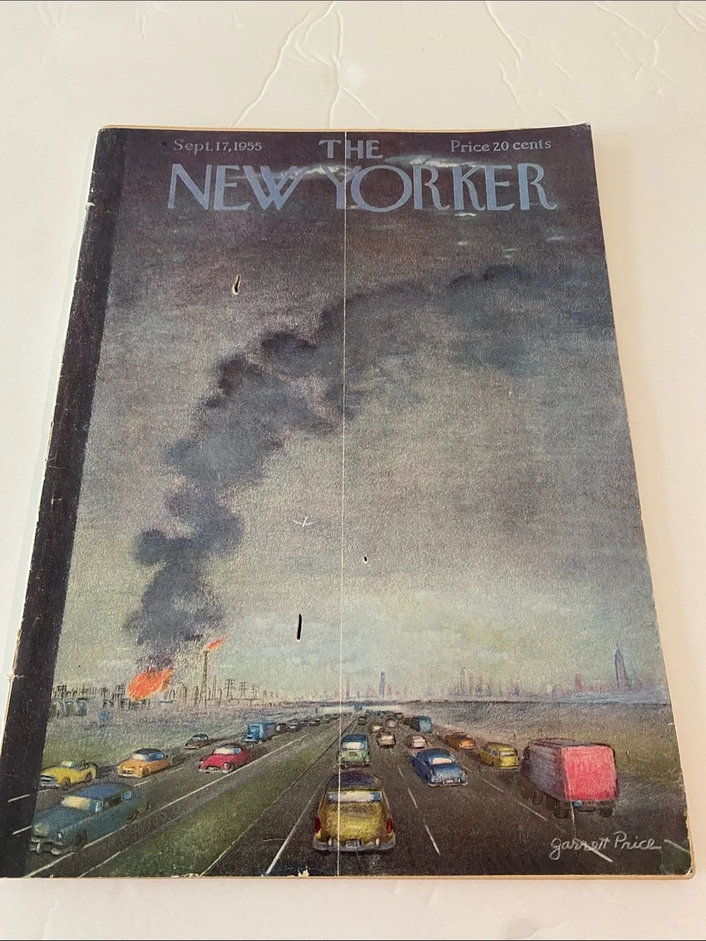 The New Yorker Magazine Sept. 17, 1955 - Muted Blue & Gray
